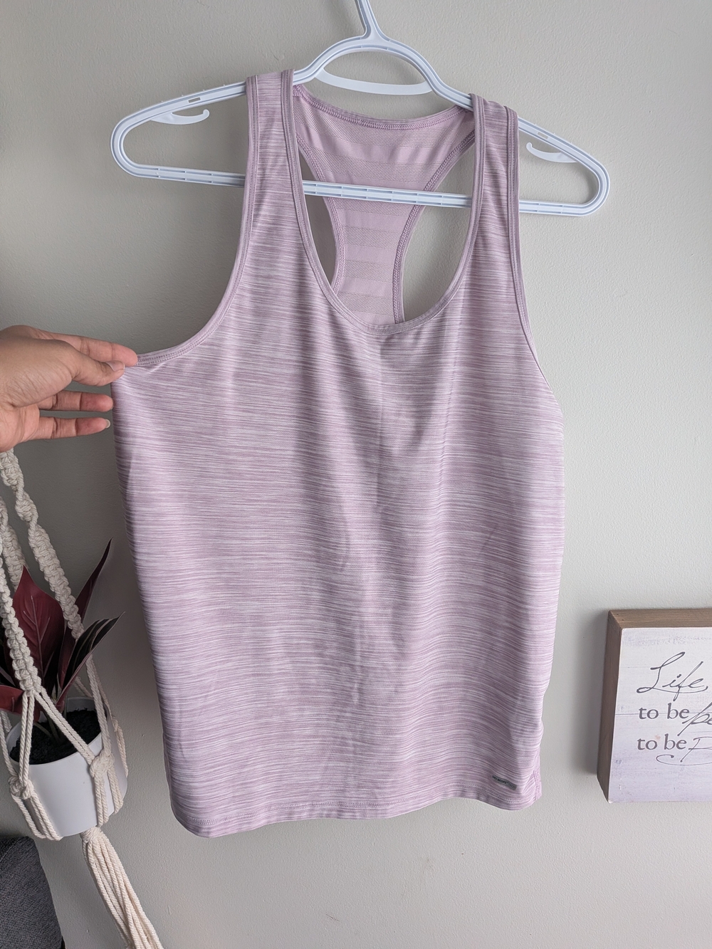 Athletic Works Light Mauve Dri-more Tech Racerback Tank